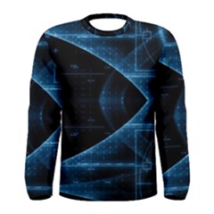 Technology Digital Business Polygon Geometric Men s Long Sleeve Tee by Ravend