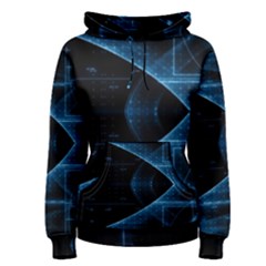 Technology Digital Business Polygon Geometric Women s Pullover Hoodie