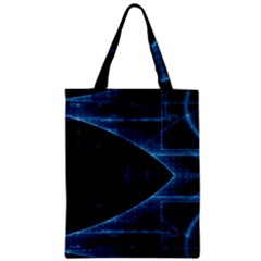 Technology Digital Business Polygon Geometric Zipper Classic Tote Bag by Ravend