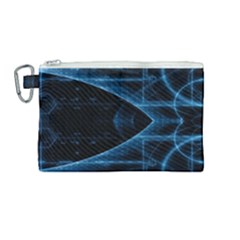 Technology Digital Business Polygon Geometric Canvas Cosmetic Bag (medium)