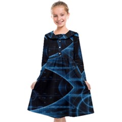 Technology Digital Business Polygon Geometric Kids  Midi Sailor Dress by Ravend