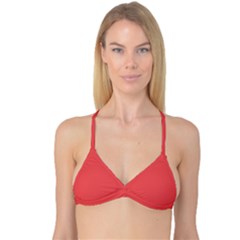 Hot Coral	 - 	reversible Tri Bikini Top by ColorfulSwimWear