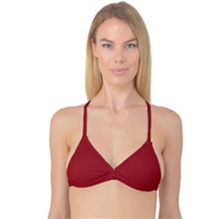 Japanese Carmine Red	 - 	reversible Tri Bikini Top by ColorfulSwimWear