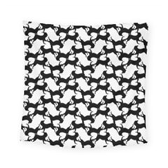 Playful Pups Black And White Pattern Square Tapestry (small) by dflcprintsclothing