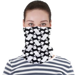 Playful Pups Black And White Pattern Face Seamless Bandana (adult) by dflcprintsclothing