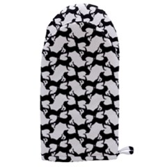 Playful Pups Black And White Pattern Microwave Oven Glove by dflcprintsclothing