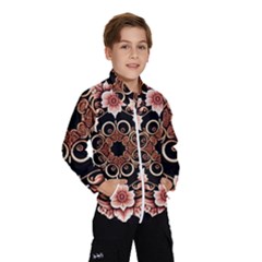 Floral Pattern Flowers Spiral Pattern Beautiful Kids  Windbreaker by Ravend