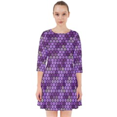 Pattern Seamless Design Decorative Hexagon Shapes Smock Dress