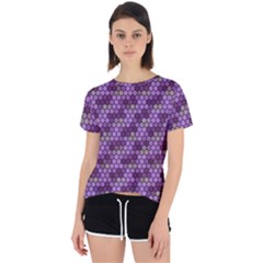 Pattern Seamless Design Decorative Hexagon Shapes Open Back Sport Tee by Ravend