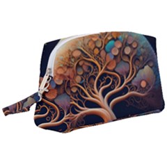 Trees Dream Art Intricate Patterns Digital Nature Wristlet Pouch Bag (large)