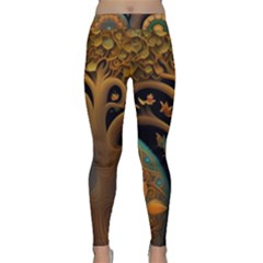 Trees Dream Generative Art Intricate Patterns Classic Yoga Leggings