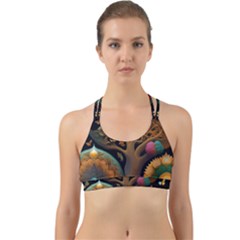 Trees Dream Generative Art Intricate Patterns Back Web Sports Bra by Ravend