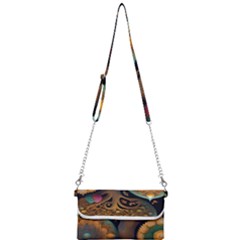 Trees Dream Generative Art Intricate Patterns Mini Crossbody Handbag