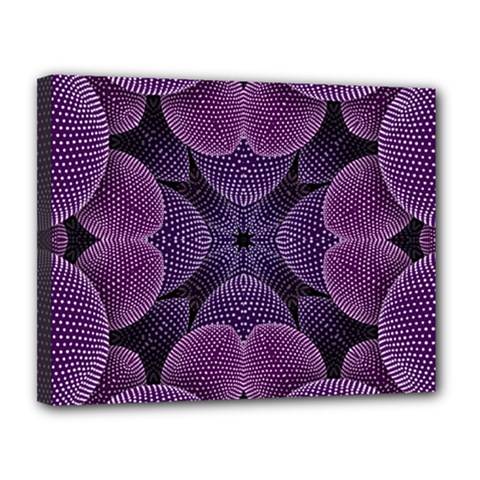 Geometric Shapes Geometric Pattern Flower Pattern Art Canvas 14  X 11  (stretched)