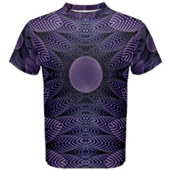 Gometric Shapes Geometric Pattern Purple Background Men s Cotton Tee