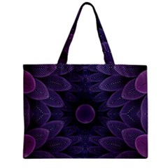 Gometric Shapes Geometric Pattern Purple Background Zipper Mini Tote Bag