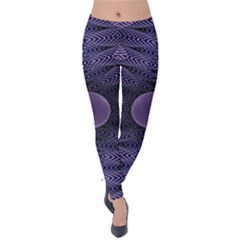 Gometric Shapes Geometric Pattern Purple Background Velvet Leggings