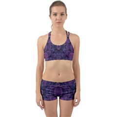 Gometric Shapes Geometric Pattern Purple Background Back Web Gym Set