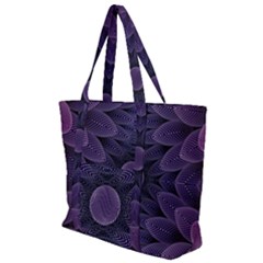 Gometric Shapes Geometric Pattern Purple Background Zip Up Canvas Bag