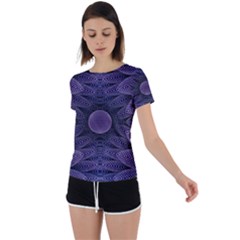 Gometric Shapes Geometric Pattern Purple Background Back Circle Cutout Sports Tee