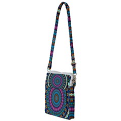 Mandela Kaleidoscope Squares Geometric Shapes Multi Function Travel Bag