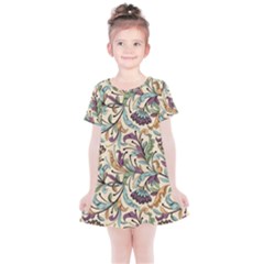 Wallpaper Floral Pattern Floral Wallpaper Background Kids  Simple Cotton Dress by Ravend