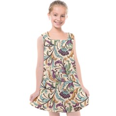 Wallpaper Floral Pattern Floral Wallpaper Background Kids  Cross Back Dress