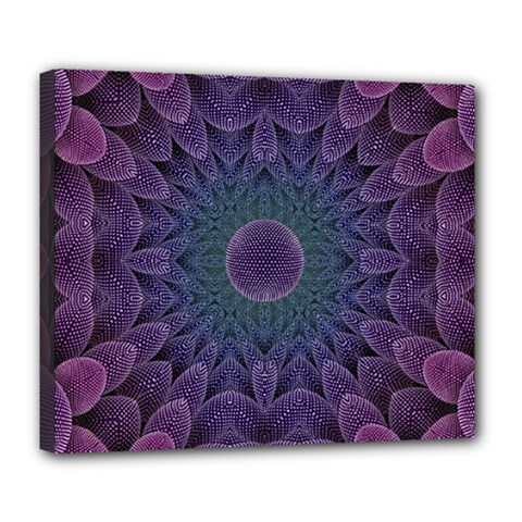 Geometric Shapes Geometric Pattern Flower Pattern Deluxe Canvas 24  X 20  (stretched)