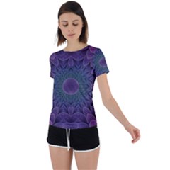 Geometric Shapes Geometric Pattern Flower Pattern Back Circle Cutout Sports Tee