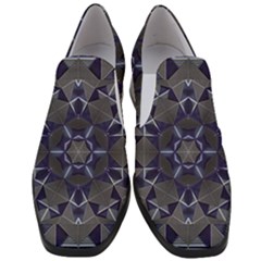 Kaleidoscope Geometric Pattern Geometric Shapes Women Slip On Heel Loafers