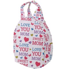 Love Mom Happy Mothers Day I Love Mom Graphic Travel Backpacks by Ravend