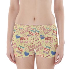 Love Mom Happy Mothers Day I Love Mom Graphic Pattern Boyleg Bikini Wrap Bottoms