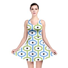 Geometric Pattern Eye Pattern Eyes Eye Print Reversible Skater Dress