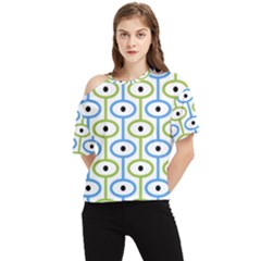 Geometric Pattern Eye Pattern Eyes Eye Print One Shoulder Cut Out Tee by Ravend