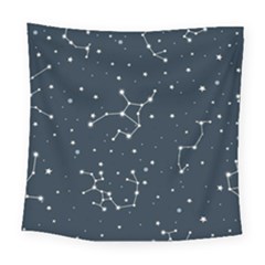 Constellation Stars Art Pattern Design Wallpaper Square Tapestry (large)