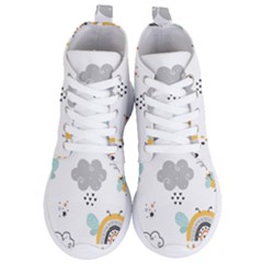 Art Pattern Design Wallpaper Background Print Women s Lightweight High Top Sneakers