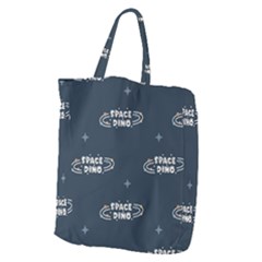 Space Dino Art Pattern Design Wallpaper Background Giant Grocery Tote