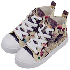 Magicians  Choice Mushroom Spellcharms Kids  Mid-top Canvas Sneakers by GardenOfOphir