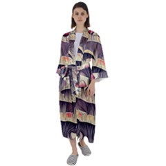 Magicians  Choice Mushroom Spellcharms Maxi Satin Kimono by GardenOfOphir