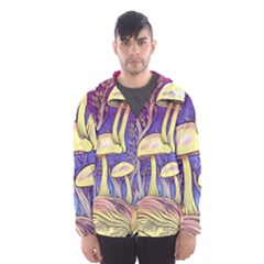 Glamour And Enchantment In Every Color Of The Mushroom Rainbow Men s Hooded Windbreaker