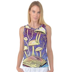 Glamour And Enchantment In Every Color Of The Mushroom Rainbow Women s Basketball Tank Top by GardenOfOphir