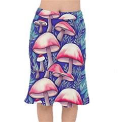 Enchanting Mushroom Enchantress Short Mermaid Skirt by GardenOfOphir