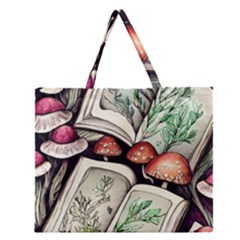 Necromantic Magician Zipper Large Tote Bag by GardenOfOphir