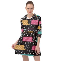 Arts Pattern Design Wallpaper Background Print Mini Skater Shirt Dress