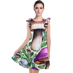 Magician s Conjuration Mushroom Tie Up Tunic Dress