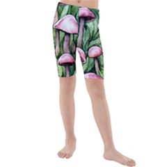 Charm Of The Toadstool Kids  Mid Length Swim Shorts by GardenOfOphir