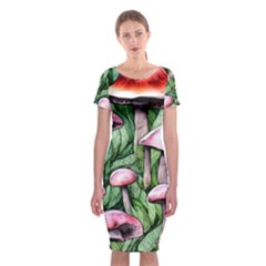 Charm Of The Toadstool Classic Short Sleeve Midi Dress by GardenOfOphir