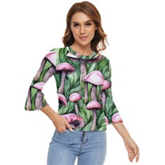 Charm Of The Toadstool Bell Sleeve Top
