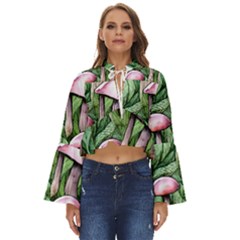 Charm Of The Toadstool Boho Long Bell Sleeve Top