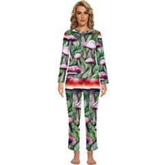 Charm Of The Toadstool Womens  Long Sleeve Lightweight Pajamas Set